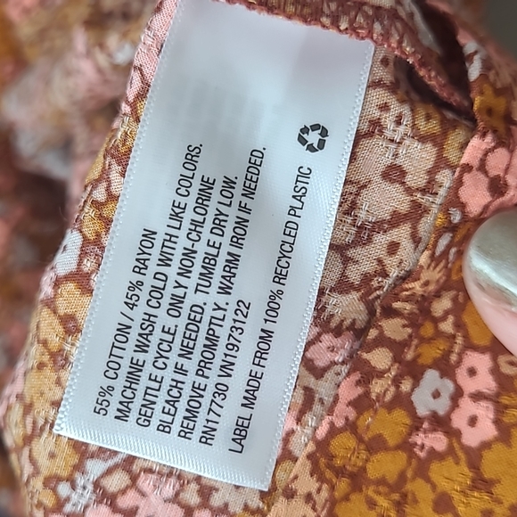 Retro Style Floral Long Sleeve Blouse - Picture 6 of 6